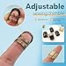 ZMAAGG Thimbles for Hand Sewing, 8 PCS Sewing Thimble Kit, Metal Finger Protectors, Thimble Ring for Hand Quilting and Embroidery