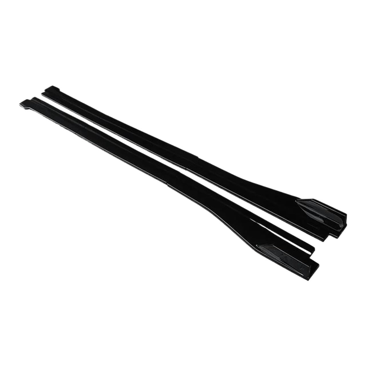 Extensión De Faldón Lateral para Mercedes para Benz Clase C W204 C63 2007-2014, Divisores Labio, Alerones, Palas Laterales Carbono ABS Lateral Faldas Extensión Splitters(Negro Brillante)