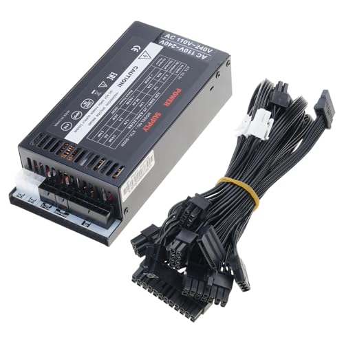Flexs ATXs PSUs 600W Full Modulars Power Supply 110-264V for Gaming PC Quiet Fan Multiple Connectors ITX Case Compatible