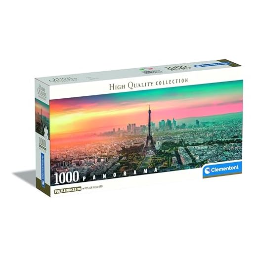Clementoni Puzzle Panorama Paris 1000 Pièces - Puzzle pour Adultes 14-99 Ans, Fabriqué en Italie, 39868