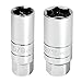 Powerbuilt 641870 2Pc Magnetic Spark Plug Socket, Silver