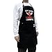Eumspo Grembiule da barbecue, per uomo, divertente, da cucina, in cotone, con fascia regolabile e tasca, Grill Happy