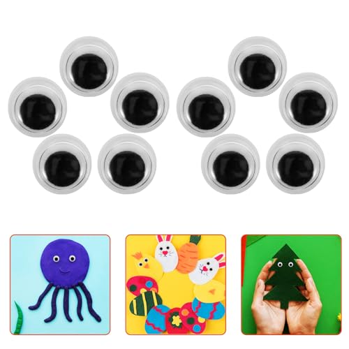 HAWILLOSCH Fun Wiggle Eyes Stickers 400pcs Plastic Doll Eyes Strong Adhesive Backing Easy to Use for Crafts