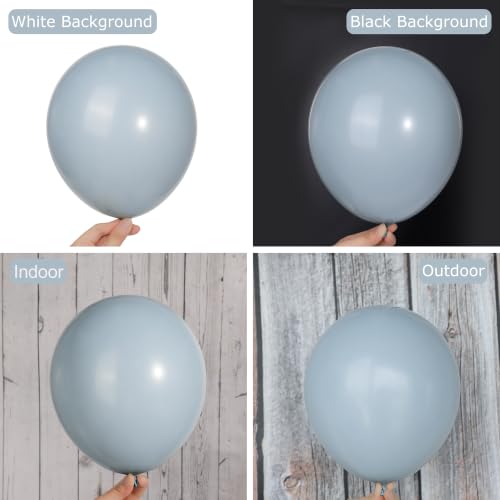 Image of Ouddy Party 129Pcs Dusty Blue Balloon Arch Garland Kit in 18 12 10 5 Inch