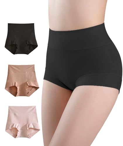 Image of Miajiins Postpartum C Section Compression Cotton Underwear High Waisted Full Coverage Panties Pack of 3