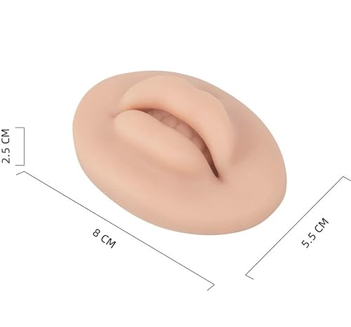 Miniatura 3 de Amber Lash Práctica de tatuajes de imitación de piel y cuerpo para una experiencia realista de PMU (labio de silicona 3D, 3 piezas)