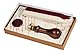 J.Herbin Jacques Herbin 46001T - Wachssiegelset mit 2 Wachstangen (rot und elfenbein), 1 Siegelgriff aus Holz und 1 Siegel mit Lilie, ideal als Geschenk, 1 Set