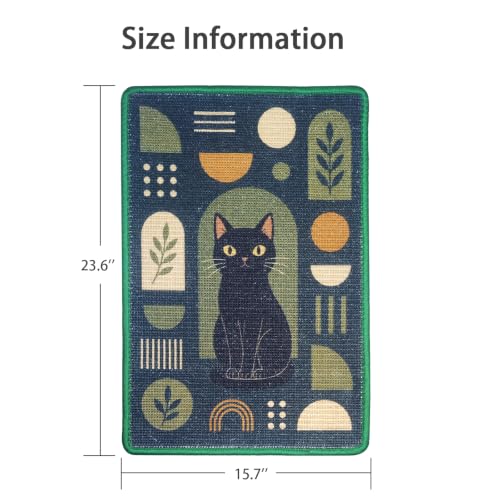 Tapis griffoir pour chat en sisal naturel durable au design géométrique - 8
