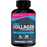 NeoCell Marine Collagen With Collagen Type 1 and 3 and Hyaluronic Acid, With Hydrolyzed Collagen, Skin Health Supplement, Capsule, 120 Count, 1 Bottle