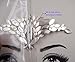 face jewels for makeup Festival Wedding Face Gems Temporary Tattoos mermaid halloween Bindi Fusion Headpiece Body Jewellery bindi face jewel(Topaz gold/SR16)