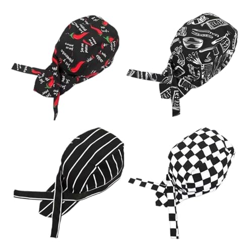 Qianly Stylish Chef Hat for Culinary Creations, 4 Piece, Dia 29cm