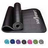 Soul Smart van SHOP LC Yogamat, antislip, NBR, trainingsmat voor fitness, pilates en gymnastiek, lichte reismat voor thuis of buiten, met draagriemen, dikte 10 mm
