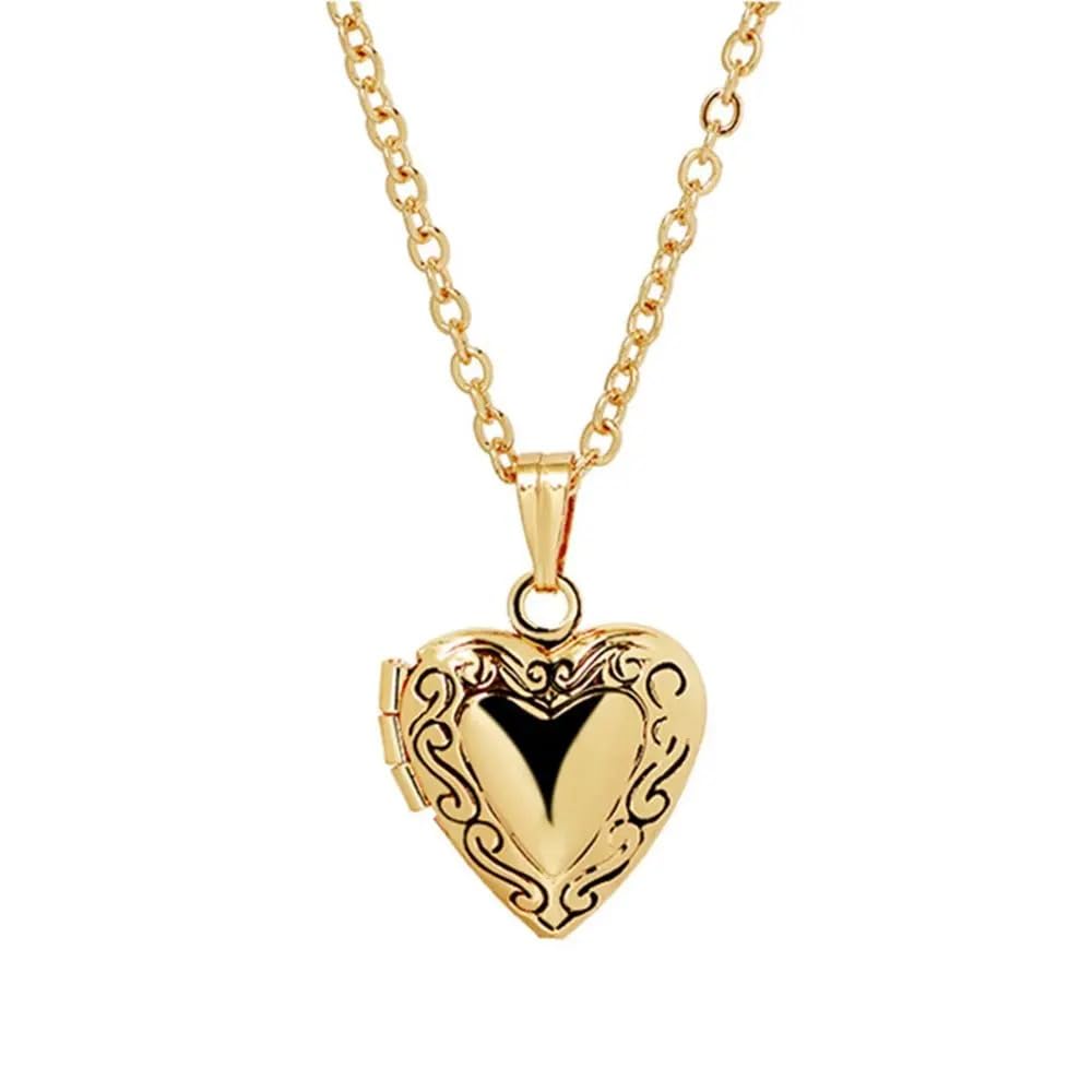 Collana con medaglione a cuore in argento sterling 925 da donna, collana con pendente a forma di foto, immagine che contiene immagini