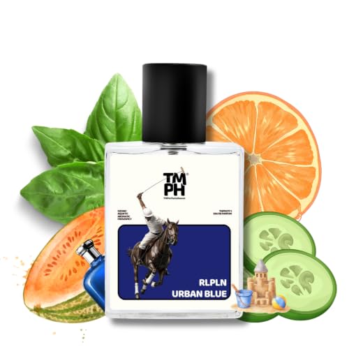 Image of TMPerfumehouse RLPLN urban blue EDP for Men | Leathery, Spicy & Long Lasting Perfume Spray | Ozonic, Aquatic & Aromatic Fragrance | Luxury Gift for Him | TMPH | 50ml