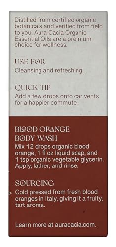 Aceite Esencial Blood Orange Orgánico 0.25 Fl Oz Aura Cacia miniatura 2