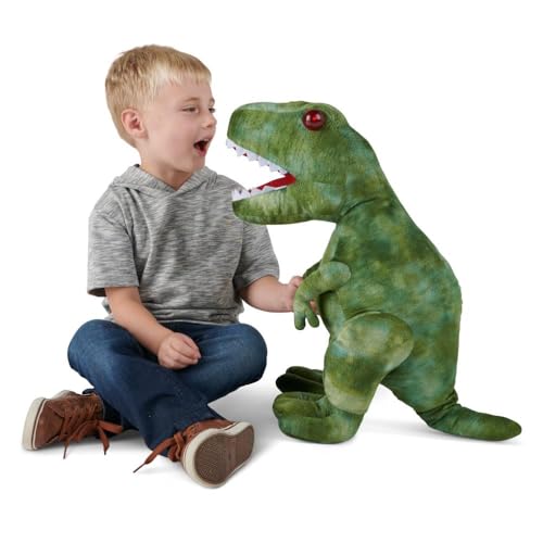 Relsy Talking 52cm Large T-Rex Dinosaur Plush Toy, With Talk Back & Sound Features, T-rex Cuddly 20 Inch Plush Toy Dino With Sound Effects And Talking Features