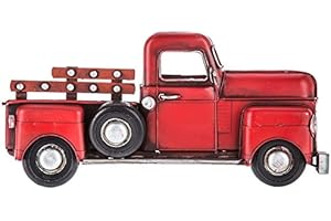 Red Metal Half Truck Wall Decor