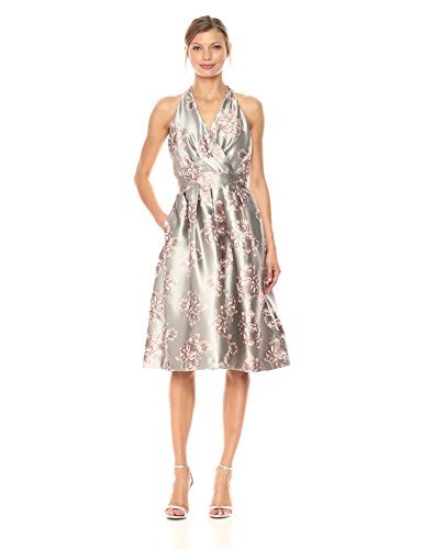 Women's Floral Brocade Party Dress