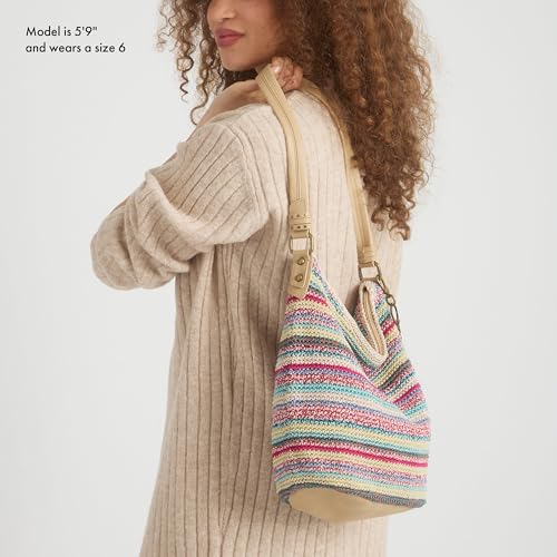 Image of The Sak Sequoia Hobo Bag - Hand Crochet Large Women's Purse for Everyday & Travel - Durable Handbag & Tote With Zipper Pocket