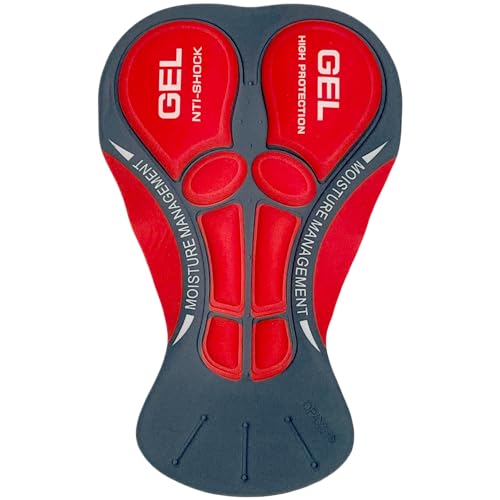 Badana de Gel Profesional 3D de Alta Densidad para Culotte de Ciclismo Antimicrobial Antiparasitaria Antibacterial AntiShock Talla única para Pantalón de Bicicleta MTB Carretera y Ciudad 512852_01