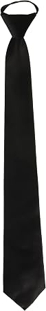 Vesuvio Napoli PreTied Mens Necktie Solid Color Mens Adjustable Zipper Neck Tie