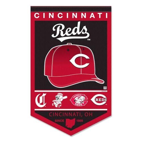 Bannière Cincinnati Reds pour habiller un mur avec un style rétro
