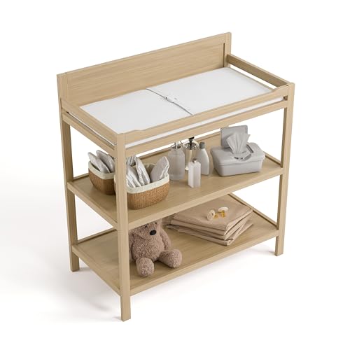 image for Storkcraft Alpine Changing Table (Driftwood) - Includes Water Resistan