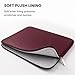 RAINYEAR 13 Inch Laptop Sleeve Soft PU Leather Case Water Resistant Padded Zipper Protective Carrying Bag Compatible with 13.3" Notebook Computer Chromebook Ultrabook(Red)