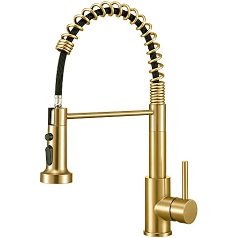Tohlar Brushed Gold Kitchen Mixer Tap Cover
