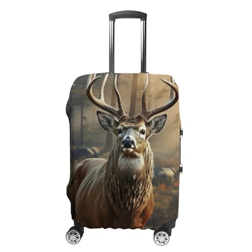 Deer Hunting Season Luggage Cover, Washable Elastic Suitcase Cover Protector Fit 18-32 Inch Luggage
