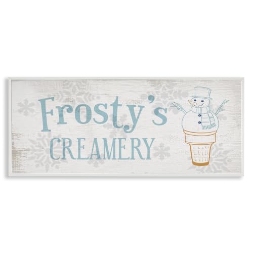 Frosty Creamery Winter Ice Cream, 10 x 24 Inch Framed Giclée Print