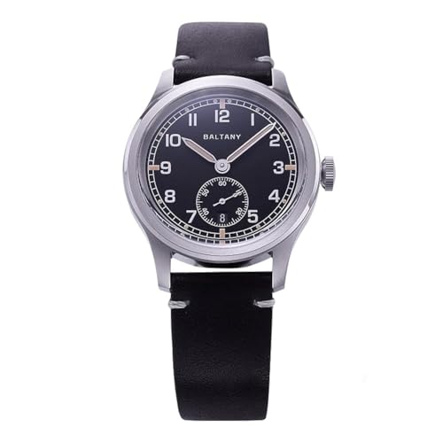 NIADI Baltany Retro WW2 Military Armbanduhr Gradual Brown ST1731 Automatik Wasserdicht 39 mm D12 Mechanische Uhr, V 2, Classic