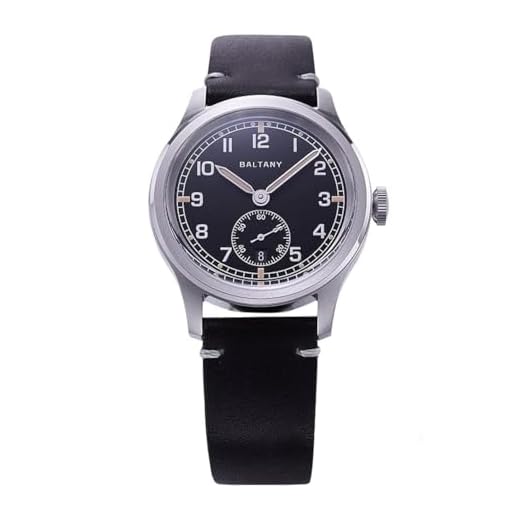 NIADI Baltany ST1731 Montre-bracelet militaire Style rétro WW2 Marron 39 mm D12 Montre mécanique, V 2