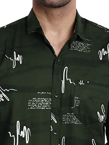 Image of Majestic Man Men's Cotton Slim Fit Printed Casual Shirt
