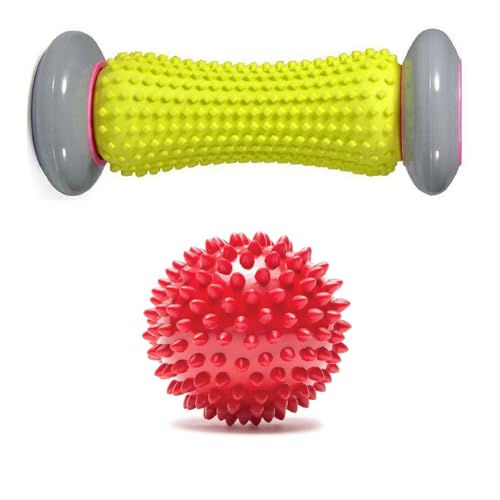 Image of Bodylastics Foot Massage Roller & Spike Massage Ball for Plantar Fasciitis Pain Relief Ergonomic Designed for Reflexology Deep Tissue Muscle Revovery for Total Body