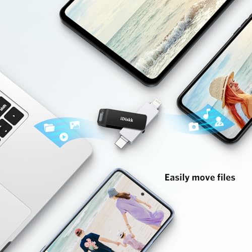 iDiskk Lightning USB-Stick 256GB MFi-zertifiziert für iPhone