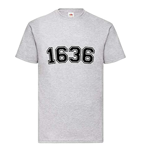 T-shirt gris pour homme 1636 en taille XXXL coupe classique et confortable