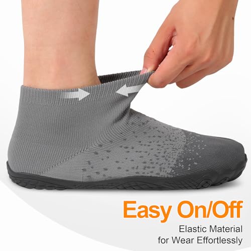 Image of Barefoot Socks Shoes for Women Men | Wide Toe Box, Zero Drop Feel, Slip-On Sock Fit, Durable Rubber Sole, Removable Insole, for Gym, Beach, Travel, Outdoors