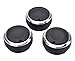 VCiiC 3-Pack Black Aluminum Rotary Knobs for Toyota Tacoma Heater/A/C/Fan Control, Push Button, Manual Operation