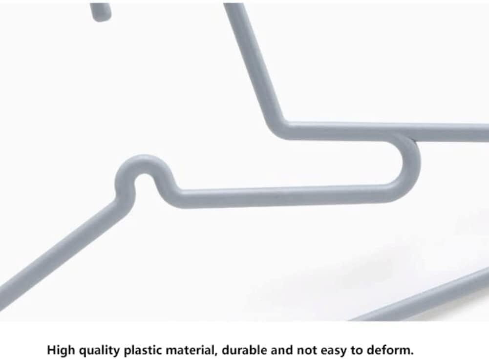 10 Pack Coat Hangers Plastic Non Slip Clothes Hangers Space Saving Prevent Collar Deformation(A)