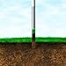 36 Inch Soil Sampler Probe, Stainless Steel Soil Sampling Tube Soil Core Sample Bags Soil Probe Tester, T-Handle Soil Test Kits Soil Probe with Foot Pedal for Plant Digger Garden Lawn Farm