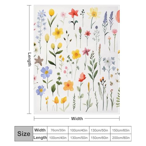 Couverture de lit aquarelle fleurs extérieur plaid chaud saison