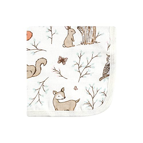 Image of Hudson Baby Unisex Baby Cotton Muslin Washcloths, Enchanted Forest, One Size