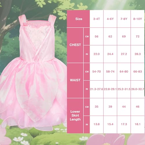 Disfraz completo de hada para niña 3-10 años miniatura 7