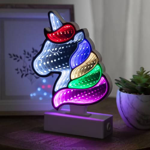 Northlight LED Lighted 3D Unicorn Infinity Mirror - 8