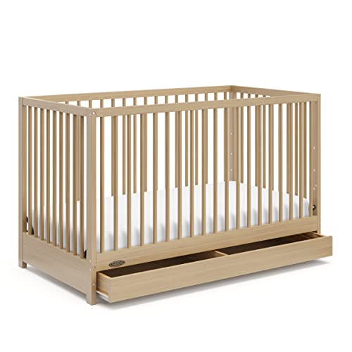 Graco Teddi 5-in-1 Convertible Crib with Drawer (Driftwood)