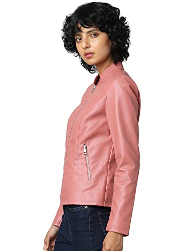 Image of ONLY Women Brown Leather Jacket