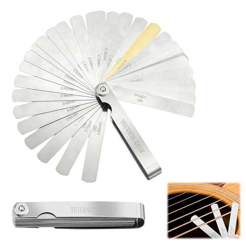 Jeu De Cale D'épaisseur, 32 Lames Jeu De Cale Soupape, Jeux De Cale Soupape, Lames Jauge D'épaisseur pour Mécanique Auto/Moto, Instruments de Musique,...