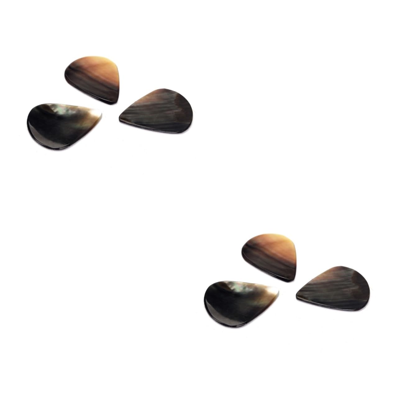 VICASKY 6piezas Púas De Guitarra De Concha Natural y Auténtico Para Guitarra y Ukelele