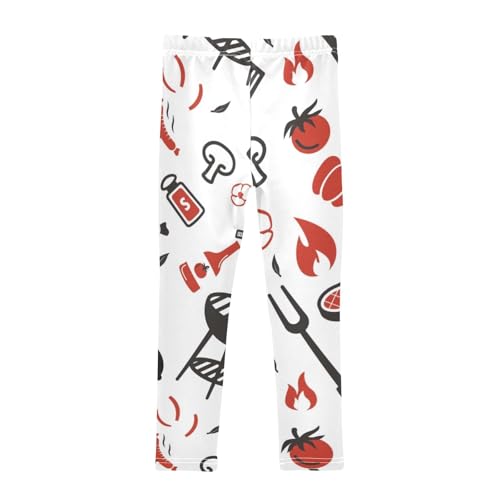 Girls Leggings Barbeque Icon Toddler Girls Clothes Leggings for Girls Toddler Girls Leggings 3-4T2